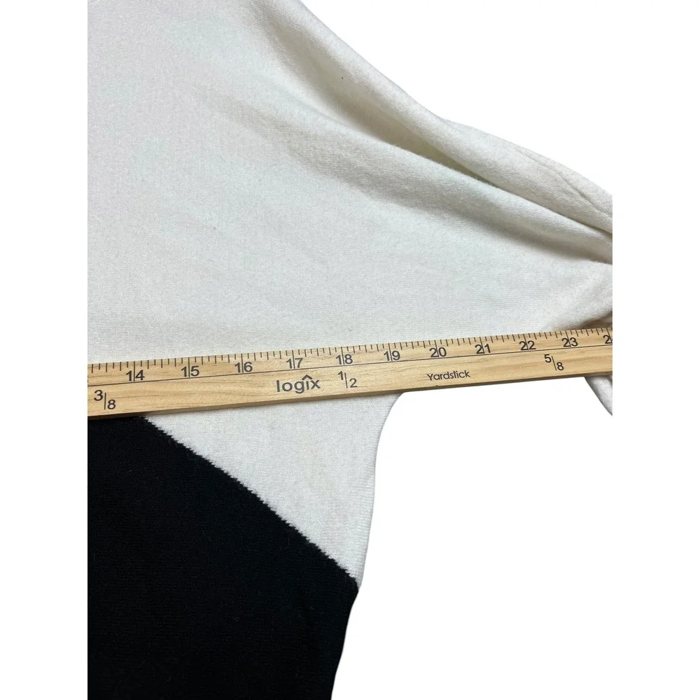 Madison + Hudson  Black White Dolman Sleeve Sweater M Office Siren Academia